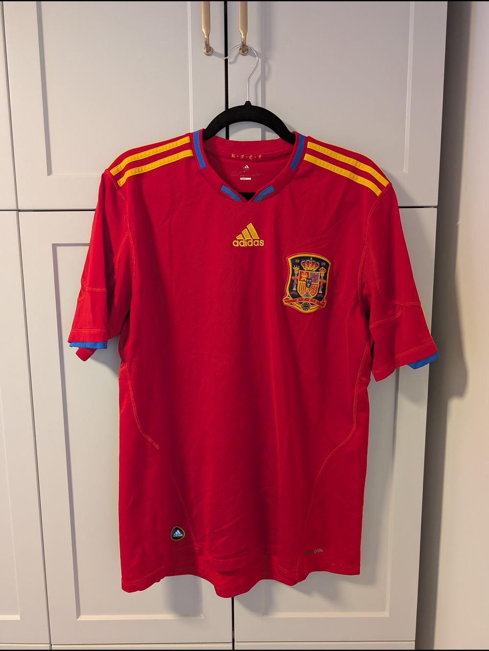Adidas 2012 World Cup Spain National Jersey. Men's Size Large